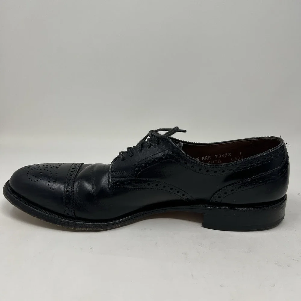 Allen Edmonds Men's Size 9.5 AAA Sanford Dress Shoes Cap Toe Derby Oxford‎ Black